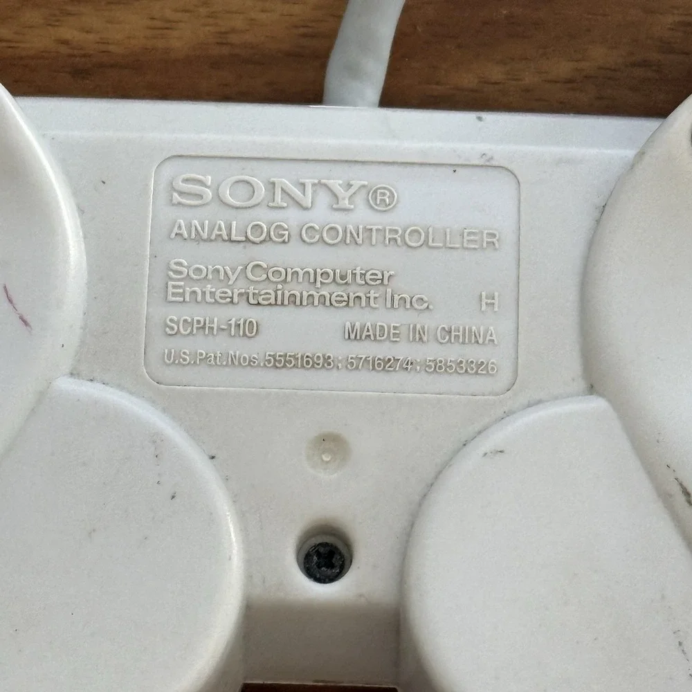 Sony PS1 PlayStation 1 DualShock Controller Glacier White Rare OFFICIAL OEM
